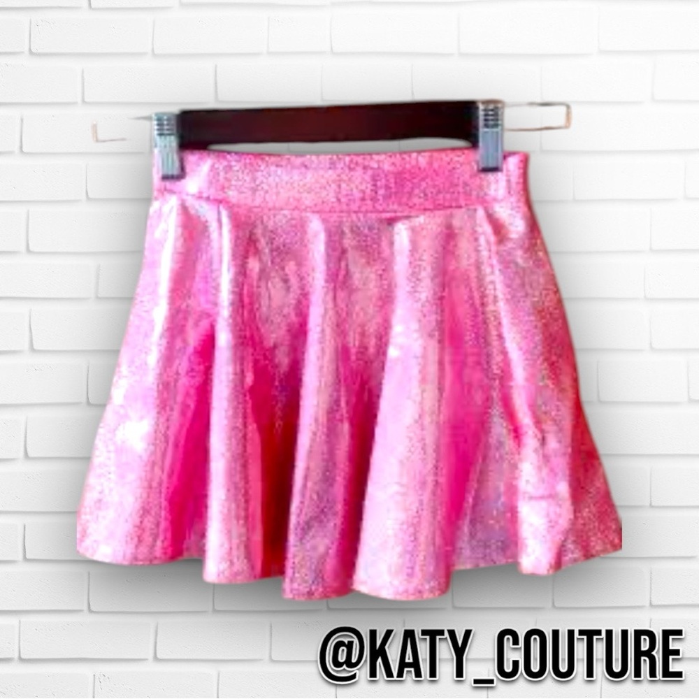 BROOKLYN OWL GIRLS PINK SPARKLY SKIRT, SIZE S, NWOT.